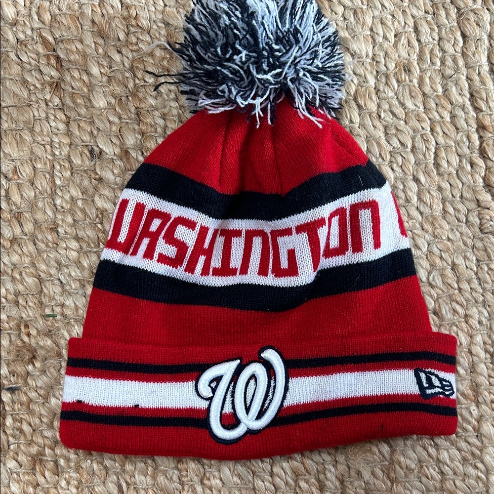 New Era Red and Black Washington Beanie